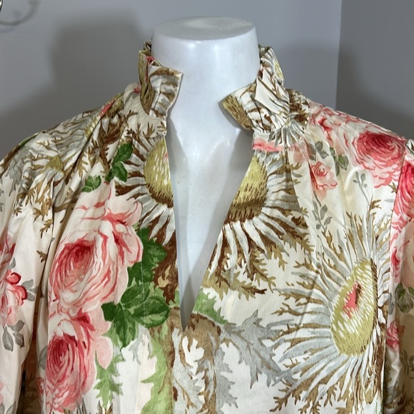 Tuckernuck Crawford Mini Dress Sun Faded Floral V neck Flutter Sleeve XL NEW - Picture 4 of 15